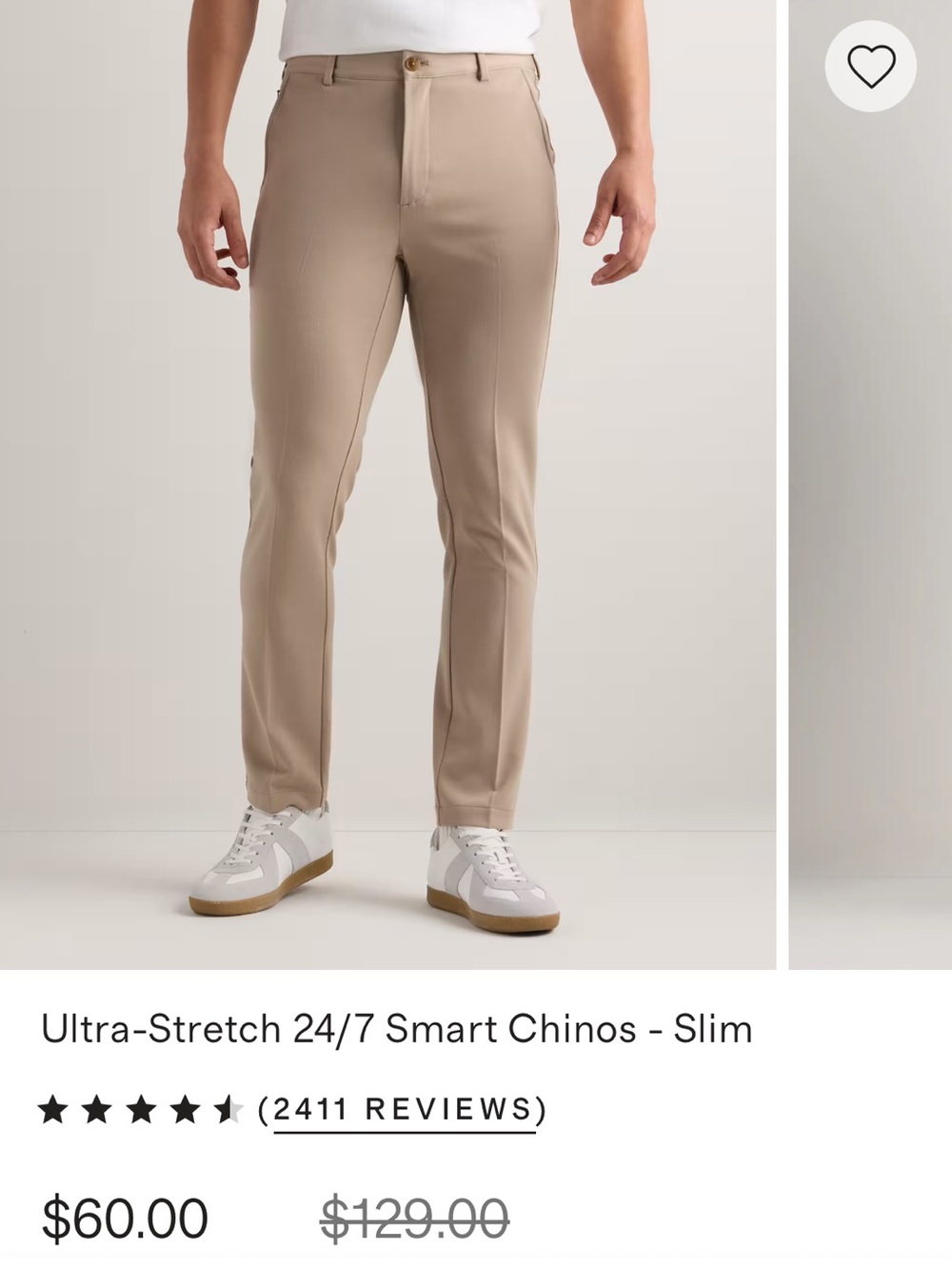 Quince Men's Ultra-Stretch 24/7 Smart Chinos - Sand Dune